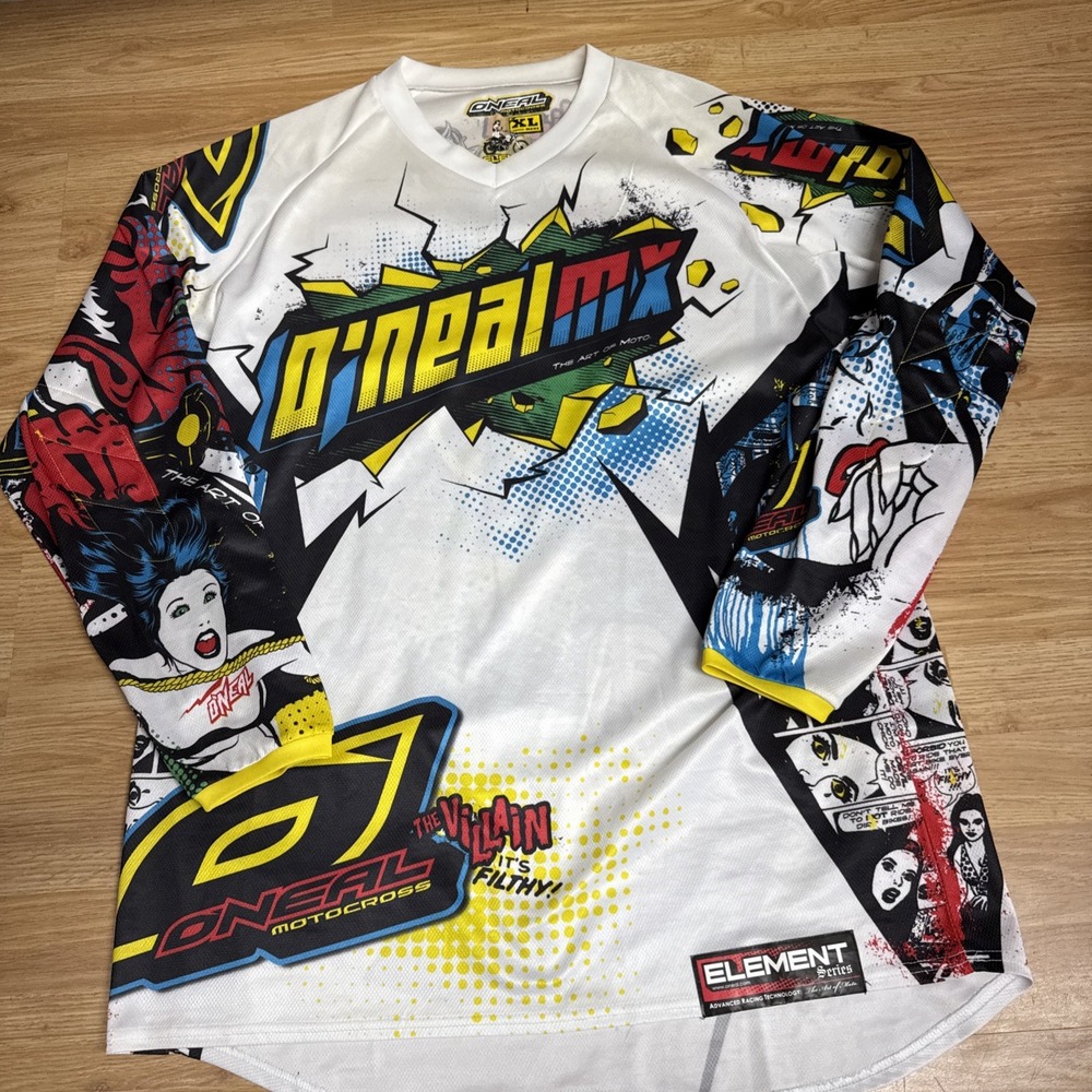 oneal motocross Element Series‎ Men's XL Long Sleeve Vilian Graphic Shirt